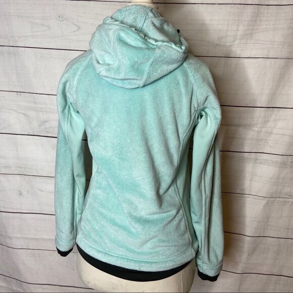 Columbia mint green velour XS long sleeve hoodie - Picture 6 of 9